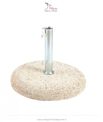 Base ombrellone in cemento lavato tonda Ø 50 cm da 35 kg
