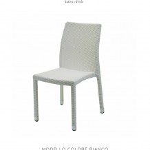 Sedia in polyrattan impilabile
