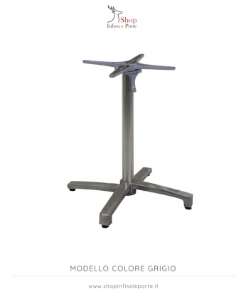 Base tavolo ribaltabile a croce altezza 72 cm in alluminio
