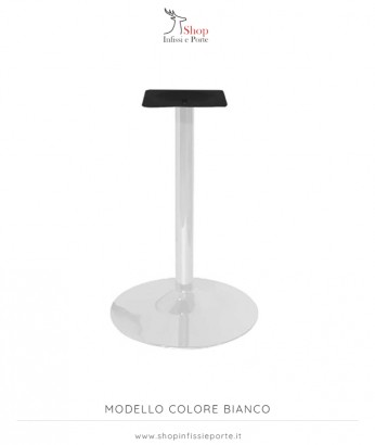 Base tavolo tonda altezza 72 cm in acciaio