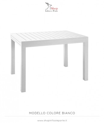 Tavolo rettangolare 105x75 cm ad allungamento laterale 2-4 posti in alluminio