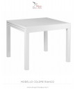 Tavolo quadrato/rettangolare 90x90 cm ad allungamento laterale 2-6 posti in alluminio e vetro temprato
