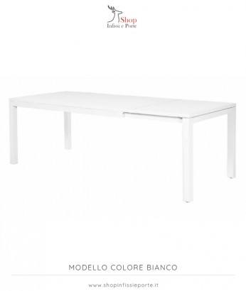 Tavolo rettangolare 160x90 cm ad allungamento laterale 4-6 posti in alluminio