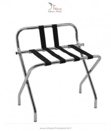 Porta valigie con spondina pieghevole, cromato lucido o ottonato lucido (confezione da 2 pezzi)