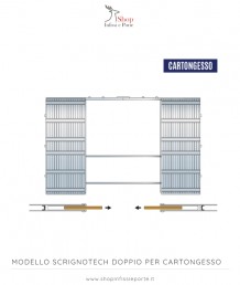 Controtelaio per porte scorrevoli con stipiti ''Scrignotech doppio'' per cartongesso