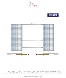 Controtelaio per porte scorrevoli con stipiti ''Scrignotech doppio'' per intonaco